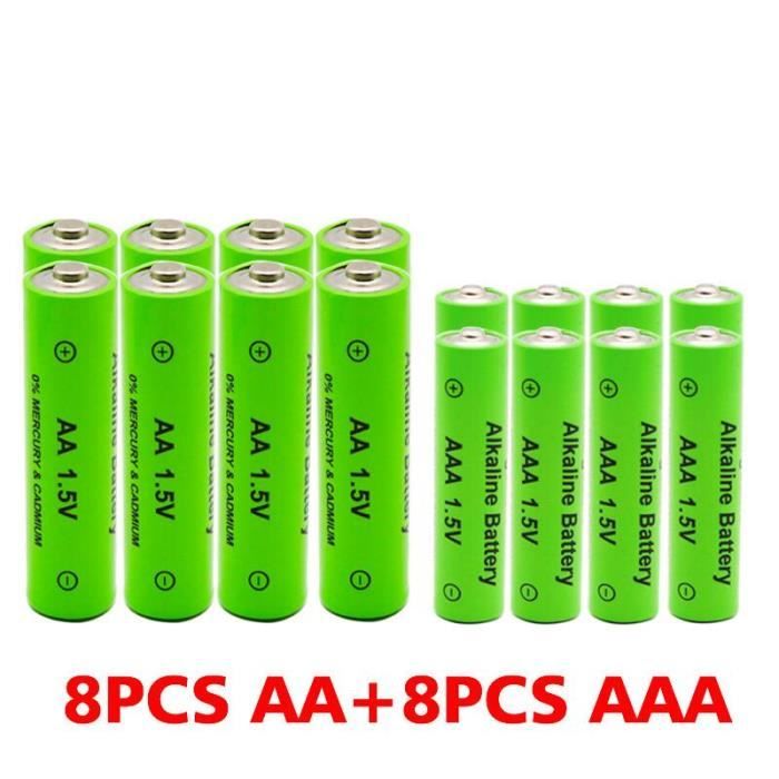 BLANC--Piles rechargeables Ni Mh, 1.5V, AA + AAA, 3800mAh, AAA 3000mAh,  pour jouets, horloge, torche, lecteur - Cdiscount Jeux - Jouets