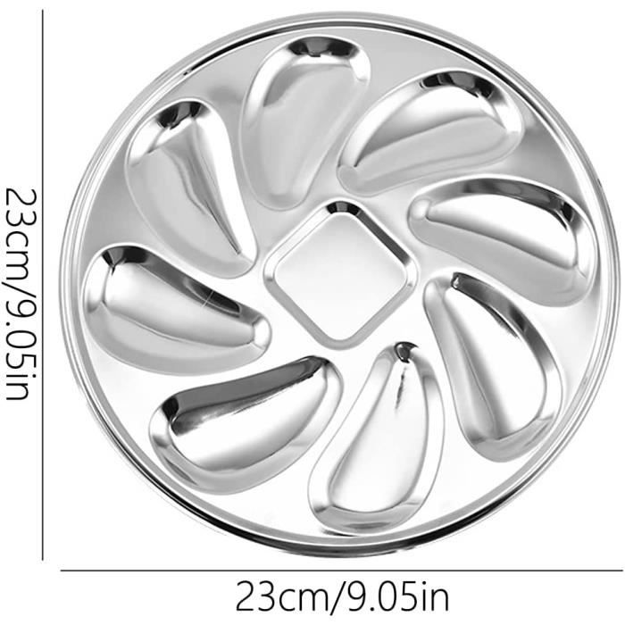 7 Bols à Huîtres En Acier Inoxydable Avec Couteau - Réutilisables, Pour Cuisson Vapeur, Grill, Présentation