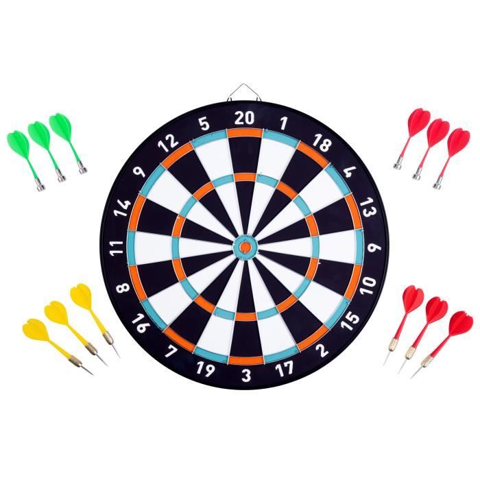 Jeu De Fléchettes Pour Enfants - Cible 74 Cm Avec 8 Balles Collantes, 4 Fléchettes - Intérieur/Extérieur, 3-12 Ans - 11