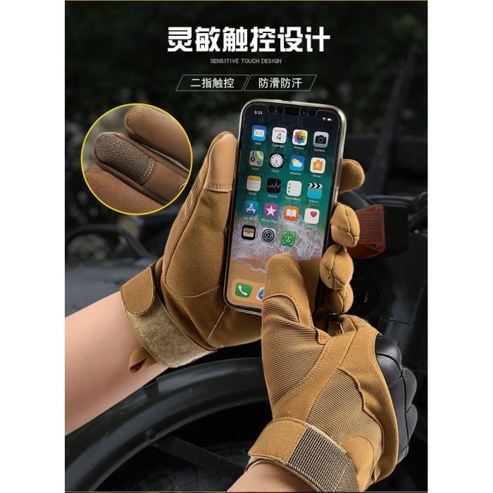 Gants Homme tactiles pour IPHONE X Smartphone Taille M 3 doigts