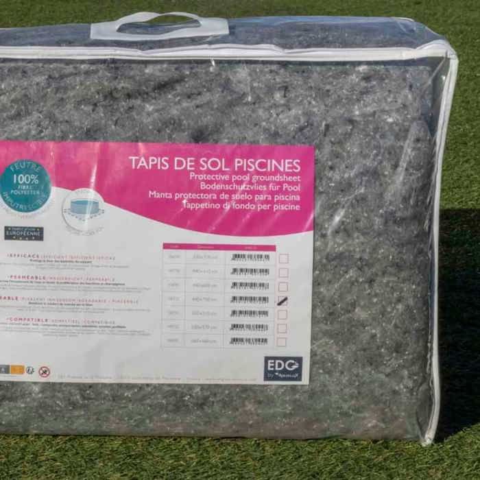Tapis De Sol Piscine Hors Sol - 330x310cm, Feutrine 110g/m², Protection Liner
