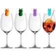 10 pièces d'identification de tasse d'ananas de marqueur de verre à vin pour le  COUPE FOIE GRAS - COUPE TERRRINE - FIL A BEURRE-3