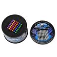 passiont© Cube magnétique magique Boules magnétiques en néodyme 216 billes 5mm 6 couleurs-3