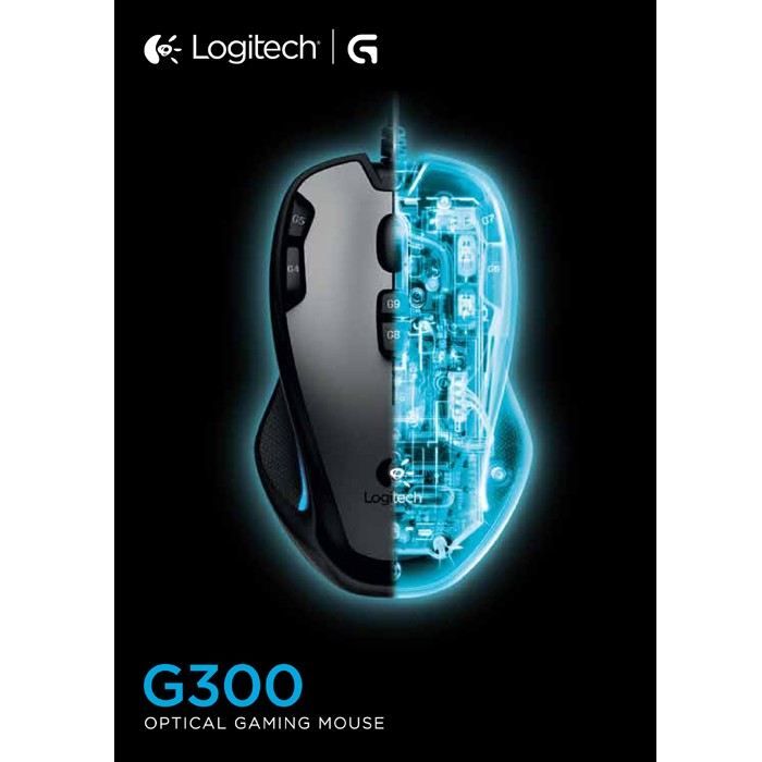 Souris Gaming Optique Logitech G300s Ambidextre 9 boutons programmables  (G300s)