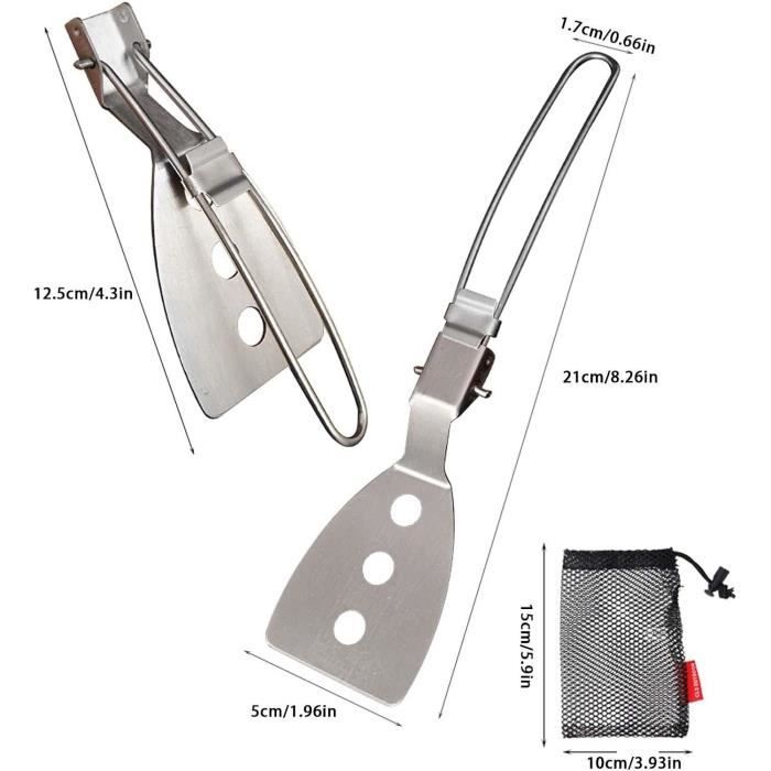 Tebinzi 2 Pcs spatule pour Gril - Spatule en Acier Inoxydable