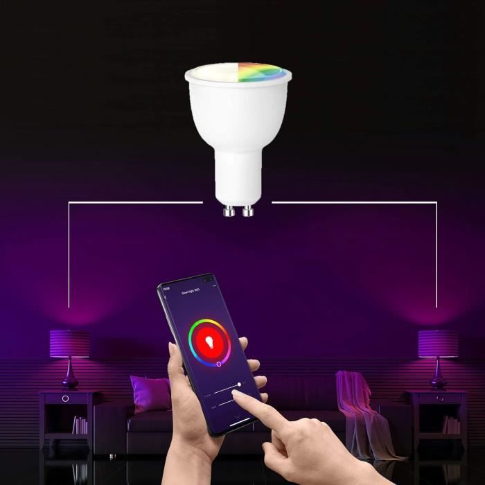 Intelligente Ampoule Connectée Led Wifi - Gu10-3 Pcs - 4.5W - 350L - Smart  Ampoule Compatible Avec Alexa, Echo, Google Home[u1457] - Cdiscount  Bricolage