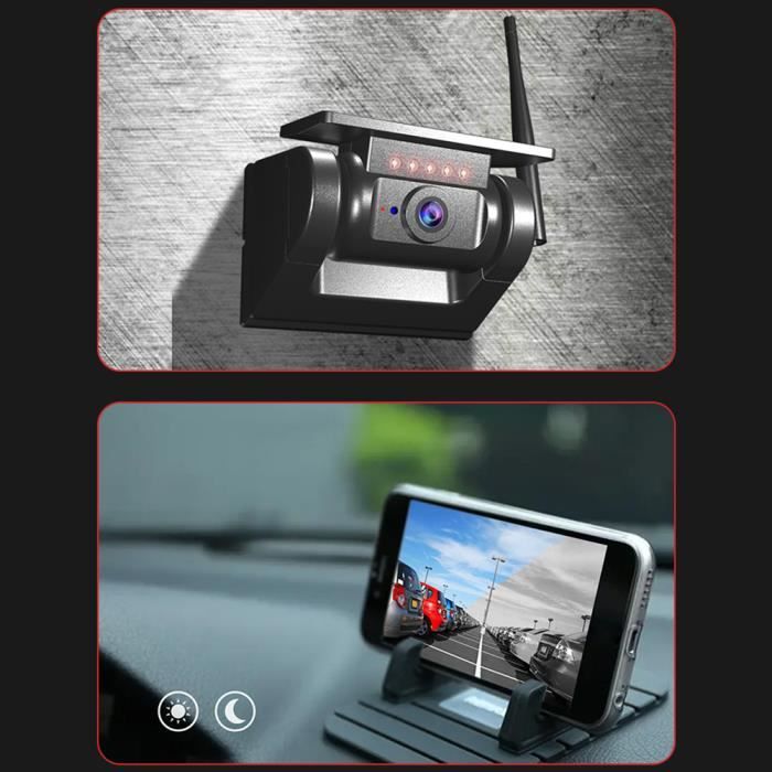 Caméra De Recul Sans Fil Motorsi 7" Écran HD 1080p - Vision Nocturne, IP68, Pour Voiture, SUV, Camion