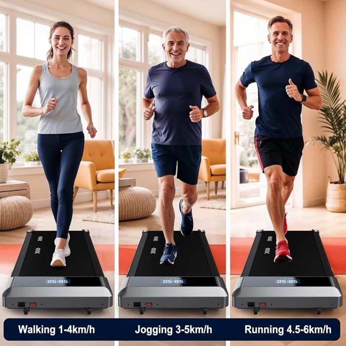 Tapis De Course Pliant Mobvoi - Compact, Max 6 Km/h, Charge 120 Kg - Parfait Sous Le Bureau, Entraînement à Domicile