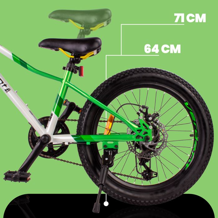 Vélo Enfant FUROMG 20 Pouces - 6 Vitesses, Freins à Disque, Acier Carbone - Vert