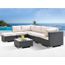Salon De Jardin Alanda En Resine Tressee Canape 5 Places Un Pouf