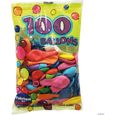 100 Ballons de baudruche multicolores-0