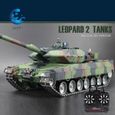 LCC® 2.4Ghz Radio Control 1/16 Germany Char radiocommandé Leopard II A6 Air Soft RC Battle Tank Smoke & Sound -0