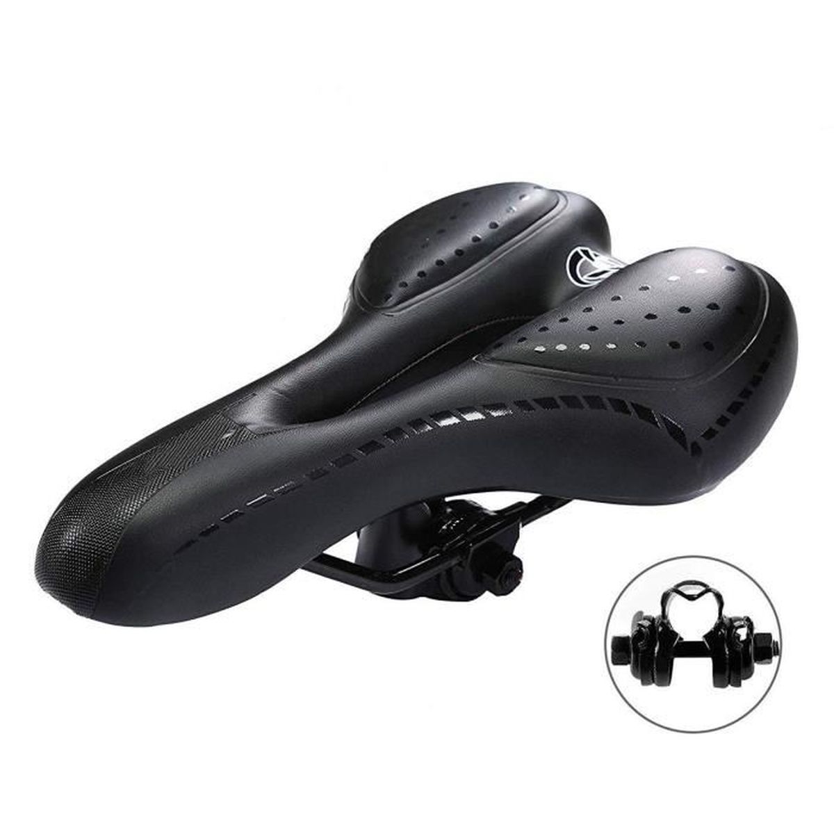 Selle De Vélo HNVNER Gel Ergonomique - Confortable Pour VTT, Route, Ville - Trou Central Respirant