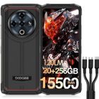 Telephone Portable Incassable DOOGEE FIRE 6 POWER 20Go+256Go,6.56" Écran HD+ 15500mAh Étanche Smartphone Android 14 NFC - Noir