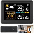 MAGICFOX Station météo numérique, thermomètre intérieur extérieur avec rétroéclairage couleur, moniteur d'humidité, prévision météo, réveil