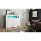 Meuble de salon - MPC - Blanc mat - 107 cm - 2 portes push to open