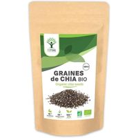 Graines De Chia - Bio Bioptimal Superaliment 3 Protéines Calcium Fibres Digestion Minceur Transit 100% Graine Chia