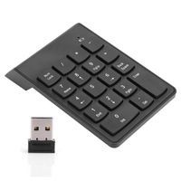 AYNEFY Clavier pour PC / bureau Mini clavier numérique sans fil USB 2.4 GHz 18 touches clavier de comptabilité financière pour PC