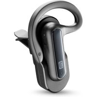 Écouteur Mono Bluetooth avec Support de Voiture pour Bouches d'Aération ou Adhésif - Noir