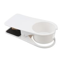 Porte-gobelet de table Clip porte-gobelet, Clip de bouteille cté bureau en plastique peu encombrant meuble rangement Blanc