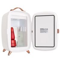 Mini Frigo 6 L - VEVOR - Mini Réfrigérateur Portable USB Cosmétique - Petit Frigo Cosmétique Refroidissement Miroir HD et LED - Blan