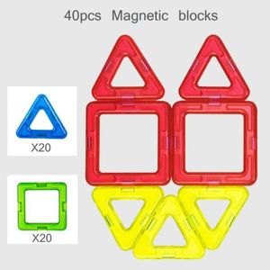ASSEMBLAGE CONSTRUCTION 40PCS-Ensemble de blocs de construction magnétique