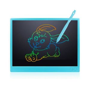 TABLEAU ENFANT Bleu-Tablette LCD colorée de 16 pouces pour enfants, tableau d'écriture électronique pour dessin numérique av