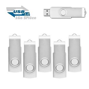 Cle USB 1Go, Lot de 10 Clé USB 1 Go 2.0, Cle USB 1Go Stockage Externe avec  Pince Pivotant pour Machine à Coudre-PC-Ordinateur A460