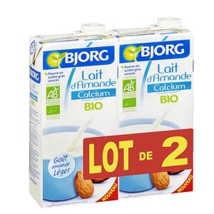 LAIT FRAIS BJORG Lot de 2 Laits d'amande Calcium - Biologique - 2 L