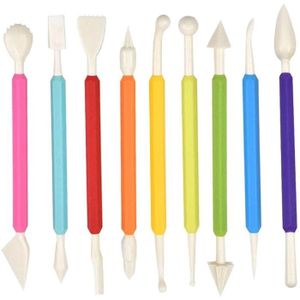 biscuit fondant Tongdejing Extrudeuse à pâte à sucre polymère Outil de décoration à main avec 20 buses différentes pour poterie gâteau
