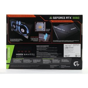 CARTE GRAPHIQUE INTERNE GIGABYTE GeForce RTX 3060 Gaming OC 8GB GDDR6 128b