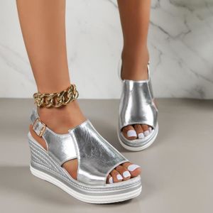 Sandales argentees femme Cdiscount Chaussures