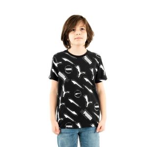 T-SHIRT tee shirts manches courtes puma alpha aop 01 black