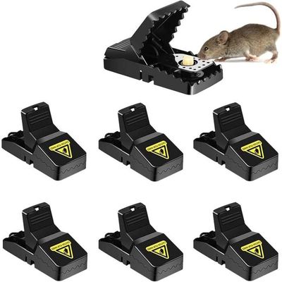 JOREST - Lot De 6 Pièges à Souris Et Rats Réutilisables - Tapette Sensible Pour Intérieur Et Extérieur - Tue Rapidement