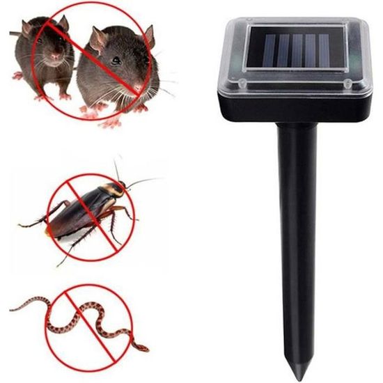 Lot 4 Bornes Répulsives Solaire Ultrasons Anti-Souris & Taupes – Jardin & Terrain