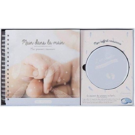 Album De Naissance Et Empreinte Bleu Cdiscount Puericulture Eveil Bebe