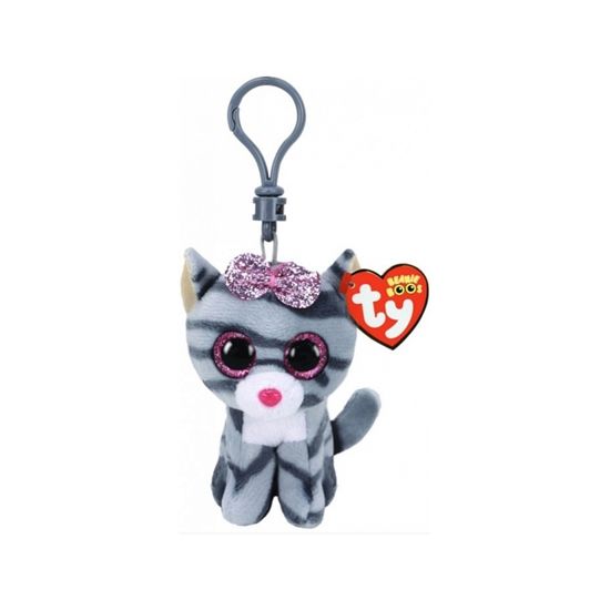 Peluche Ty Beanie Boo S Porte Cle Kiki Le Chat Gris Multicolore Cdiscount Jeux Jouets