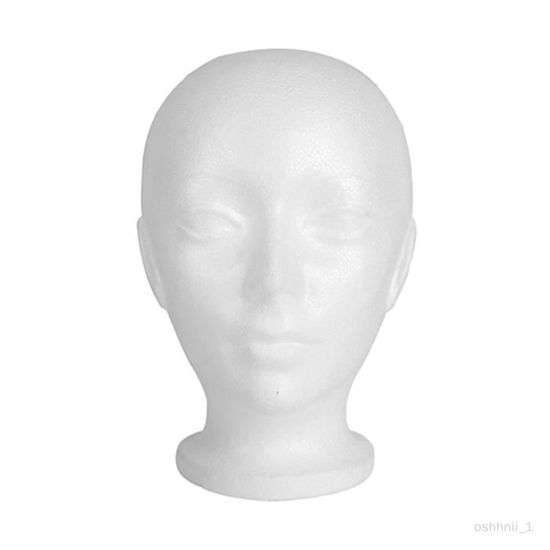 Tête Mannequin Mousse Femme – Support Chapeau & Perruque – Tour De Tête 53 Cm – Hauteur 27 Cm