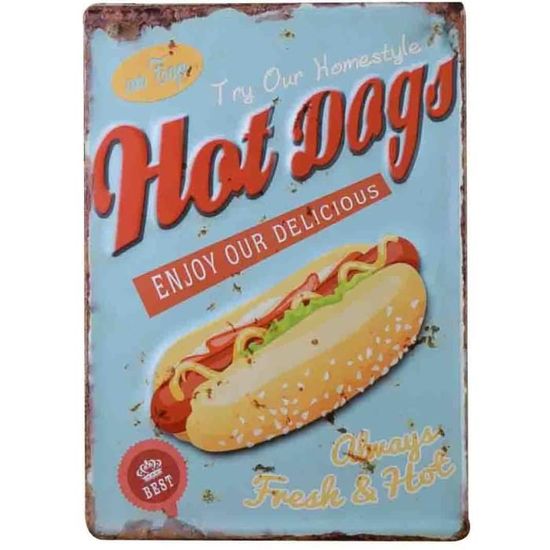 SUPERDANT Plaque Décorative Métal Tête De Mort 30x20cm - Style Rétro Vintage - Pour Cuisine, Bar, Café