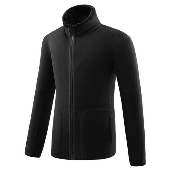 Veste Polaire Femme Grande Taille - Couleur Unie, Fermeture éclair - Chaude Et Douce Pour Randonnée, Voyages