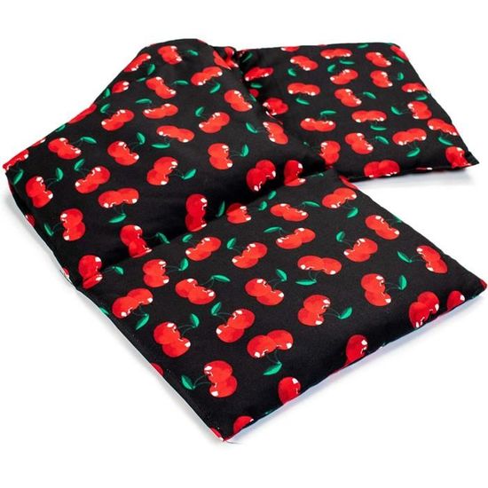 Coussin Chauffant En Noyaux De Cerise – Bouillotte Micro-ondes 32x22 Cm – Housse Paresseux Amovible Et Lavable