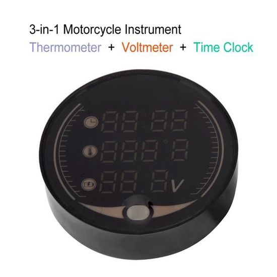 Auto Et Moto Thermomètres R SODIAL Voltmetre De VoitureMoniteur De Tension Teste