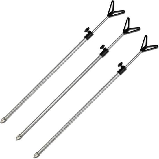 Support De Canne à Pêche Télescopique Pliable - Alliage Aluminium, Trépied Stable, Pour Pêche En Mer/Glace