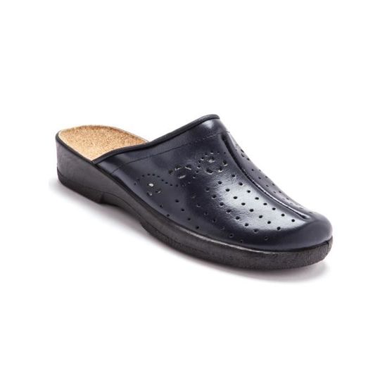 Derbies Femme En Cuir – Fermeture Scratch – Couleur Bleu – Largeur Grande – Talon 2.5 Cm – Confort Assuré - 3
