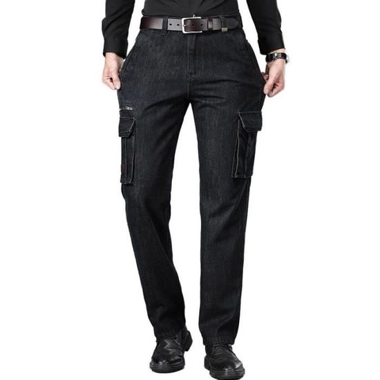 Pantalon Cargo Homme Coupe Ample - Taille élastique, Poches Zippées, Pour Randonnée Et Travail Extérieur