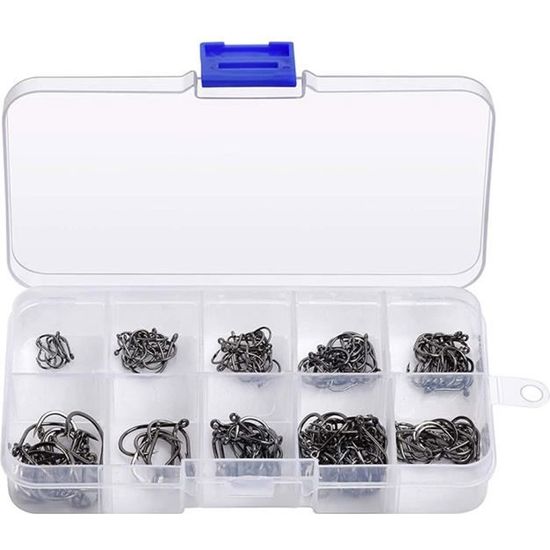 20 Hameçons Doubles #8 (Taille 8) - Tige Ouverte, Acier Au Carbone, Noir - Pour Leurres Grenouille