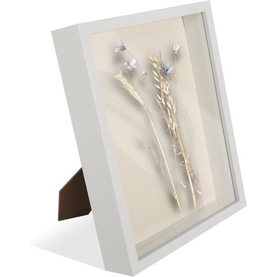 Cadre Shadow Box (boîte à Souvenirs) Noir Carré - Profond, Avec Vitre - Taille Variable