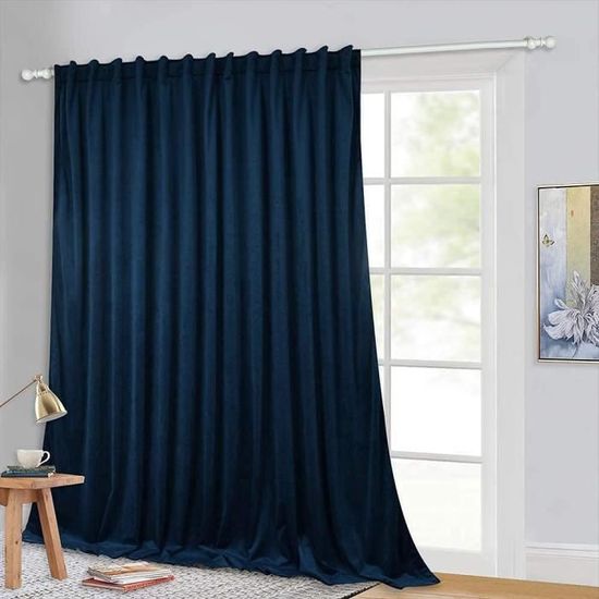 PIC rideau opaque bleu marin 54x63
