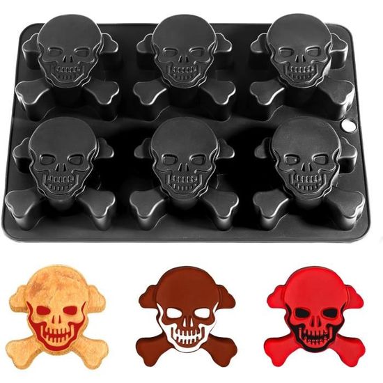 Promo Moule à Glaçons Têtes De Mort Silicone Chez GiFi
