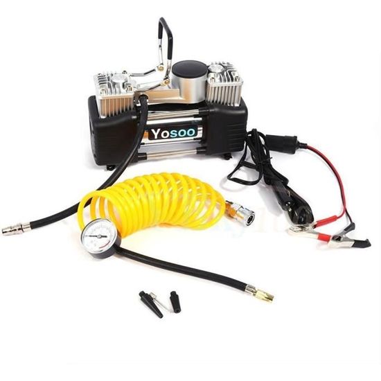 Compresseur D'air Portable 12V 150 PSI Pour Voiture — Double Cylindre, Gonflage Rapide Pneus, Vélos, Objets Gonflables